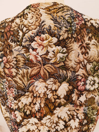 Detail of Vintage Tapestry Floral Vest