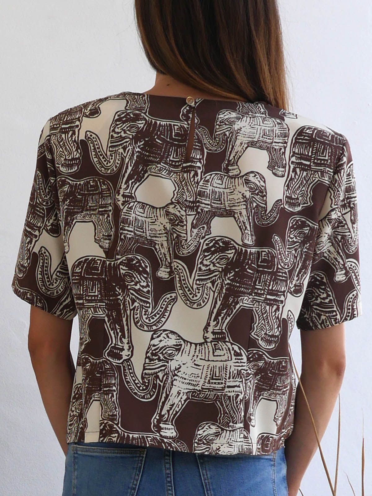 Two in One Printed Vintage Crop Top