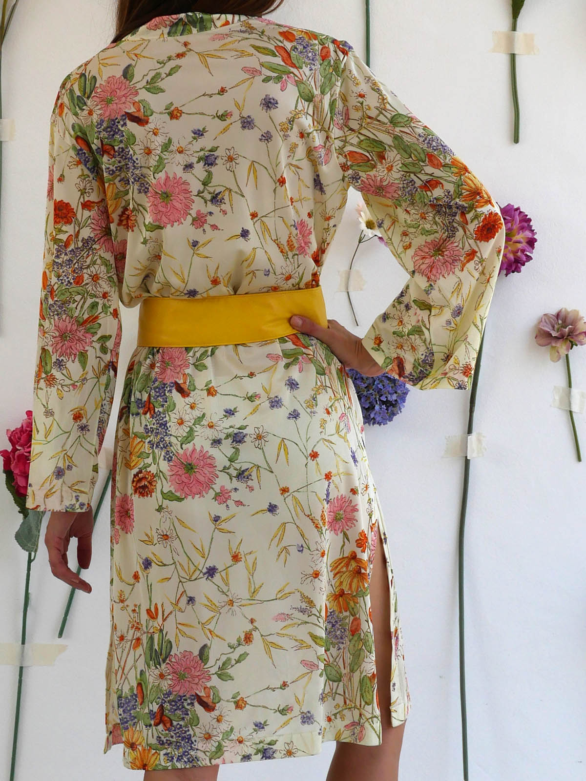 Lightweight Vintage Summer Dress with Wildflower Print