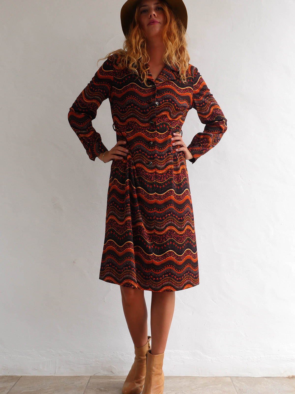 70s midi dress best sale