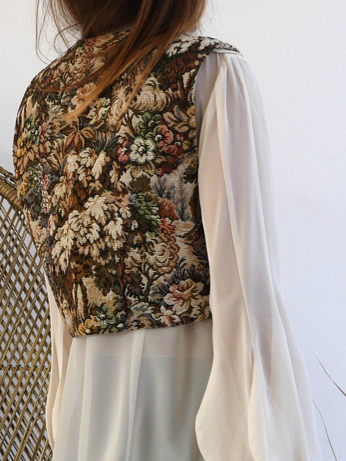 Vintage Tapestry Floral Vest